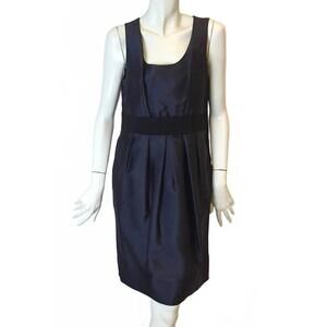 NEW GEORGES RECH women's sleeveless grograin dress in plum